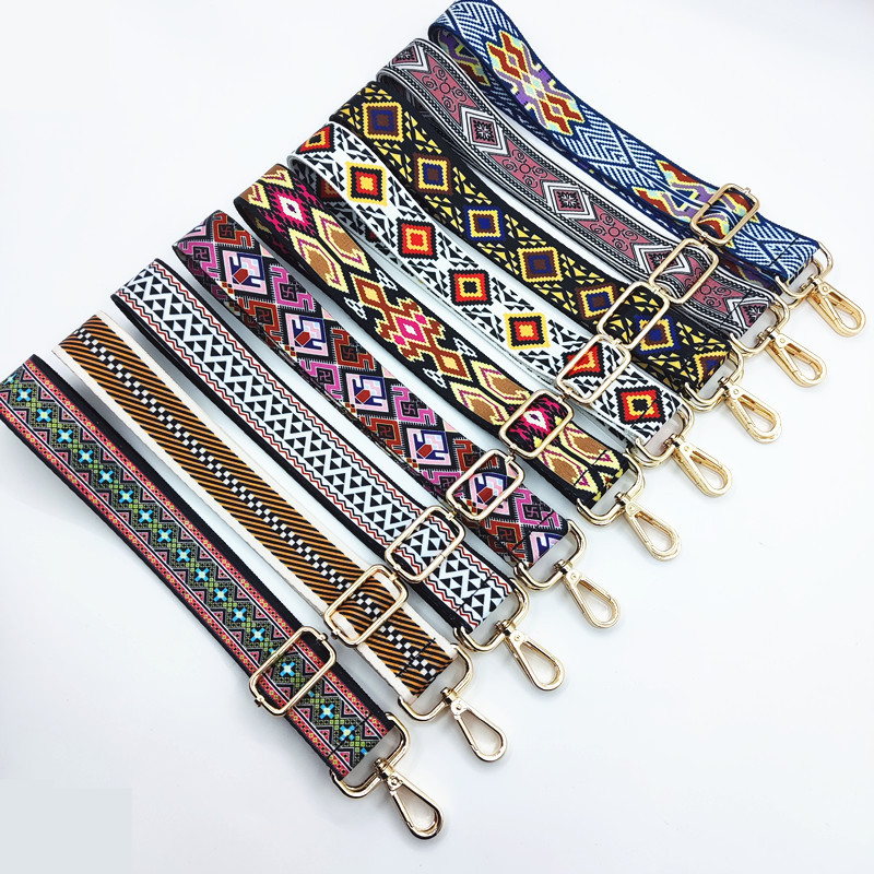 Polyester Color Block Bag Strap 75-130cm display picture 1
