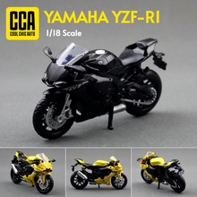 彩珀1:18仿真合金车模雅马哈YZF-R1摩托车儿童玩具机车避震67105