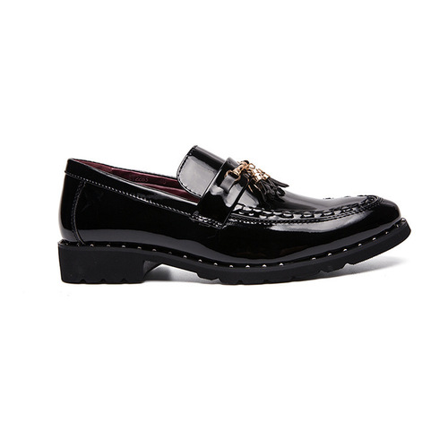 English Spring Men's Business Formal Leather Shoes, Versatile Breathable Trendy Pointed Toe Polished LeMens Shoes