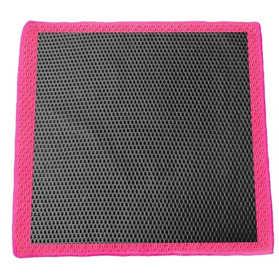 Car cleaning tools | car wash gloves, car cleaning - hollowed-out-mesh-fabric-with-grid-pattern-in-pink
