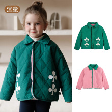 双面穿翻领洋气休闲宝宝棉袄2025新款秋冬外出保暖儿童棉服外套