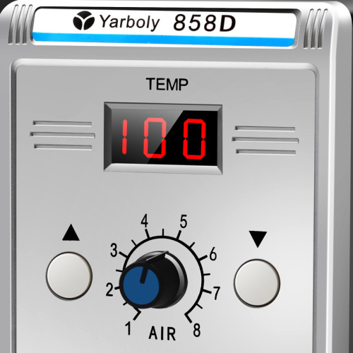 858D Hot Air Gun SMD Phone Repair Tool with Heat Desoldering Station, 110V/220V Digital, Temperature Controllable
