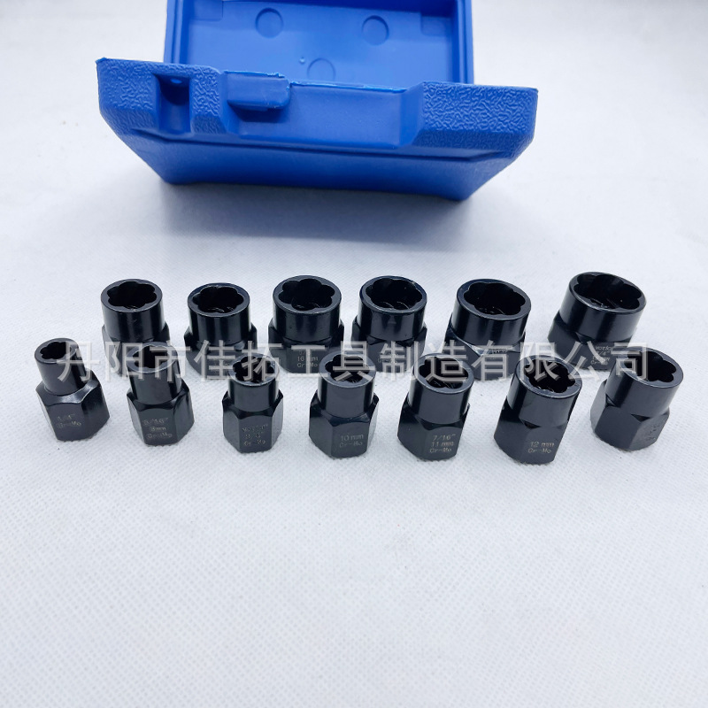 13 Unid electroforesis Extractor de pintura extractor de tornillo roto tornillo de cabeza rota herramienta de eliminación de perno hexagonal