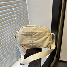 韩版简约文艺风小方包2024冬季新款纯色休闲日系个性单肩斜挎女包