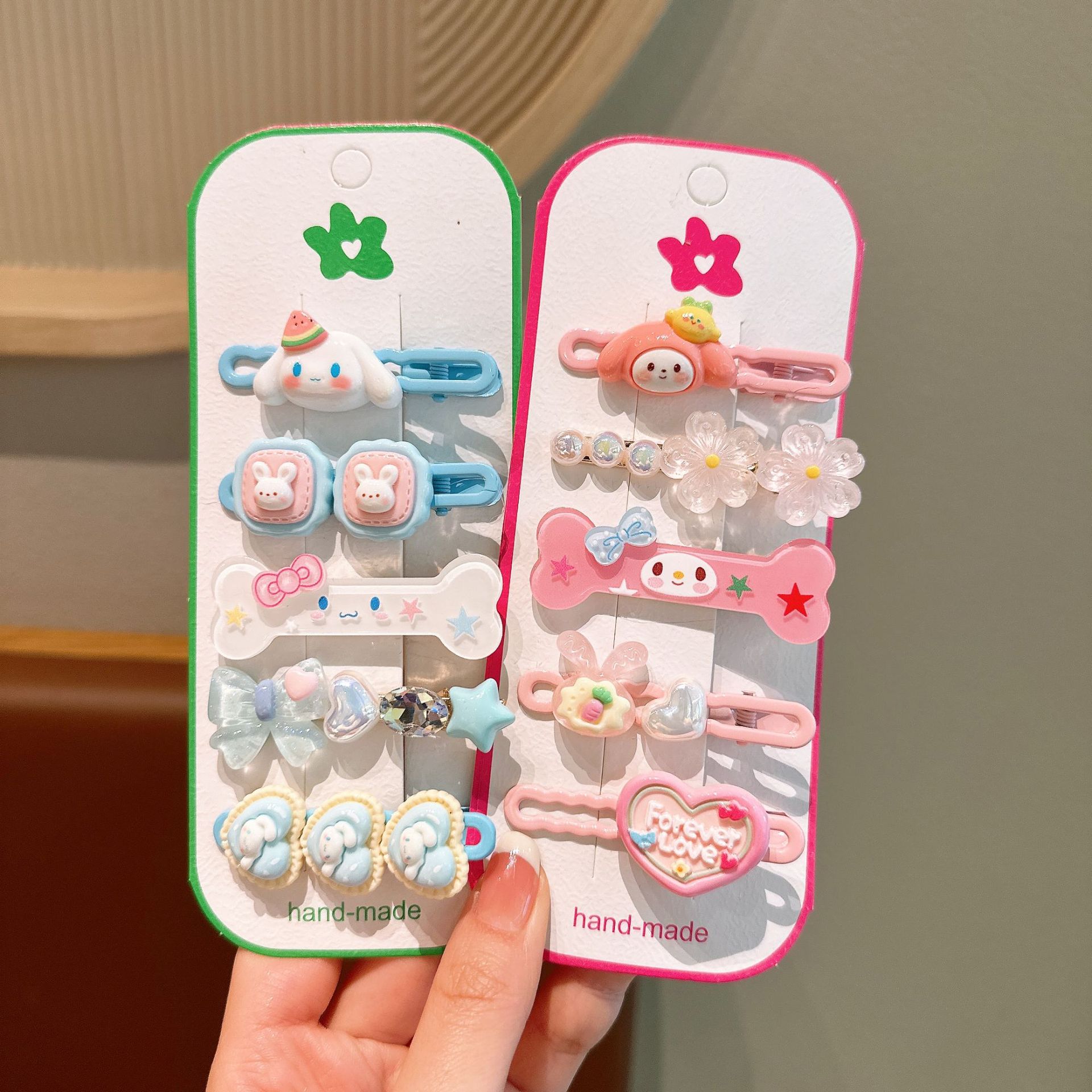 Horquilla de acrílico para niños, clip de pico de pato Sanrio para bebé femenino, accesorios para el cabello de alta calidad para niñas, clip lateral para niñas