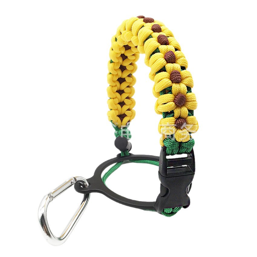 Amazon Venta caliente paraguas cuerda taza mango hidro frasco taza cuerda manejar cuerda todo tipo de cuerda en forma de flor