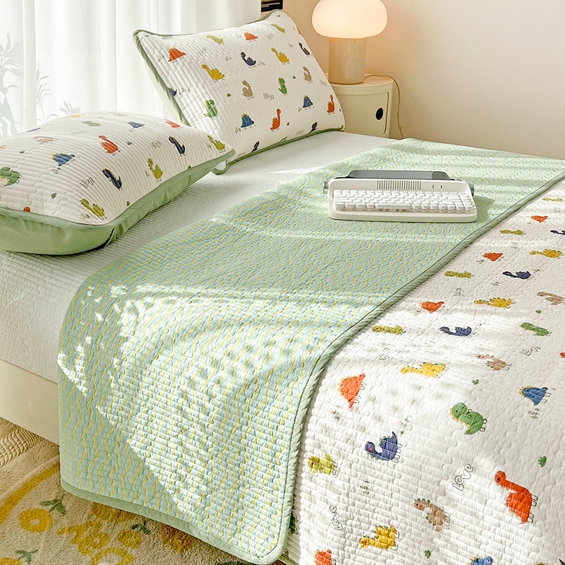 四季通用両面純綿ベッドカバー単品綿キルティング綿畳シーツ三点セット滑り止めパッドシングル