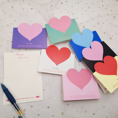 Heartfelt greeting card, minimalist baked flowers, Valentine's Day small card, birthday, business, Amazon, thank you card