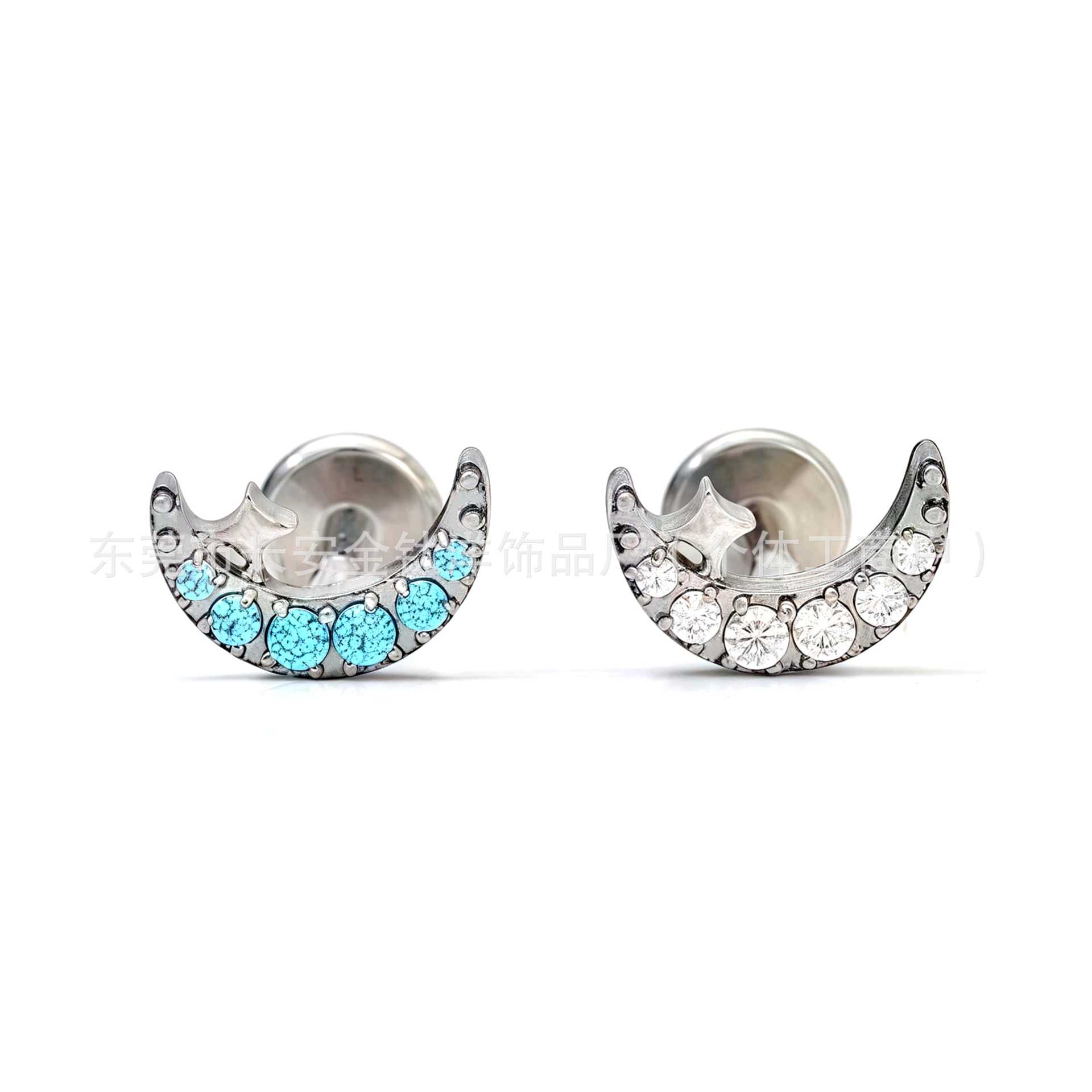 Pointed titanium steel lip stud product view