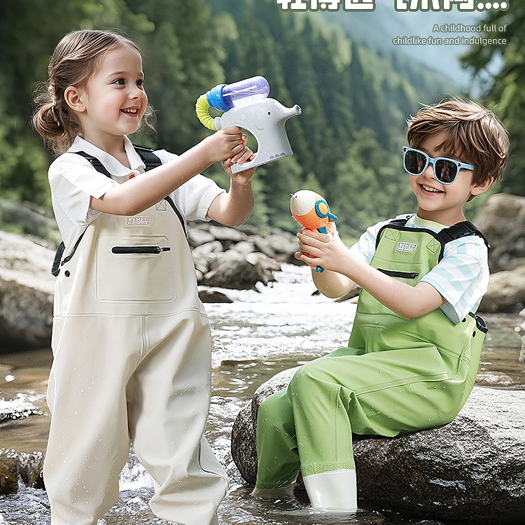 Children's One-Piece Water Play Suit, Beachcombing Equipment, Wading Suit, One-Piece Water Pants, Kindergarten Sand and Water Suit