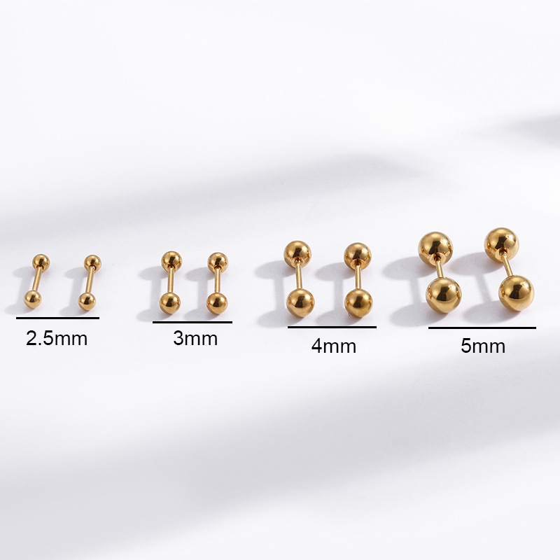 1 Pair Ear Cartilage Rings & Studs Simple Style Geometric 316 Stainless Steel  Plating display picture 1