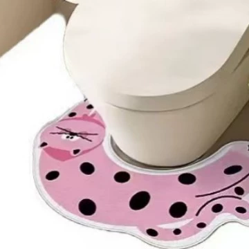 Коврик для ванной комнаты с рисунком диатомовой грязи, черный, розовый, для ванной комнаты, водопоглощающий и грязеотталкивающий, противоскользящий коврик для ног, туалетный U-образный коврик