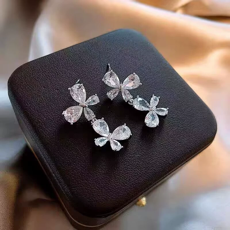 Серебряные серьги с штифтом, длинные модные элегантные серьги, серебро 925, премиум, корейский/французский стиль