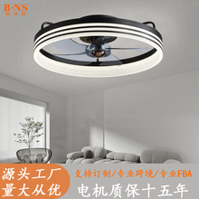 跨境卧室吸顶风扇灯变频110V吊扇灯美式餐厅亚马逊专供电扇灯定制