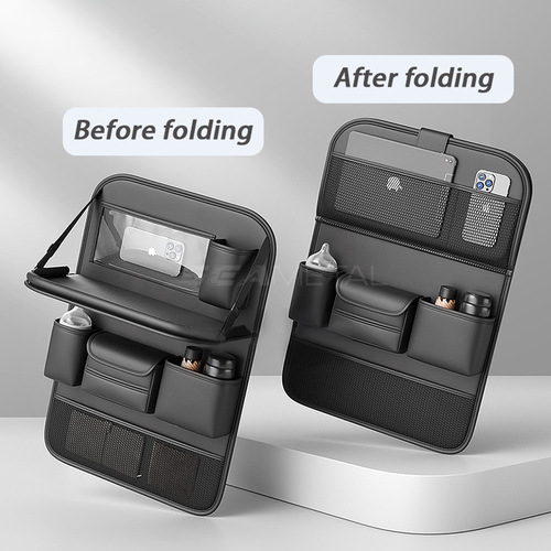 Asiento trasero del coche bolsa de almacenamiento bolsa colgante coche Silla de cuero espalda bolsa de almacenamiento multifuncional bolsa de almacenamiento