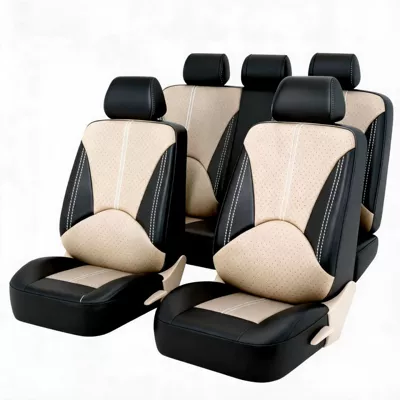 Seat cushion, seat cover – Foreign Trade Cross-Border Car Protection - perforated-black-rice-five-seater-nine-piece-set