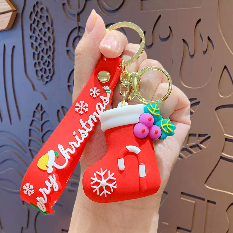 古典的なサンタクロースのキーホルダークロスボーダーストラップバッグアクセサリー自動車チェーン小商品カップル小プレゼント卸売り|undefined