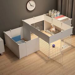 ペットフェンス、犬隔離フェンス、自由組み合わせ犬ケージ、中小型犬用屋内家庭用トイレ付き犬ケージ