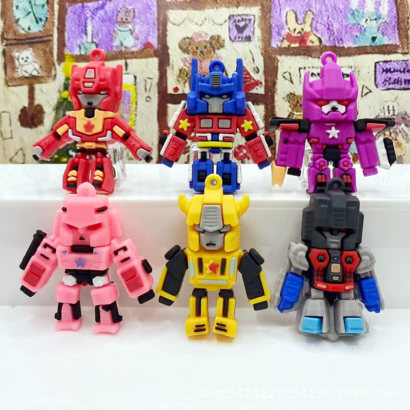 Creative Transformers Keychain Bag Pendant, Capsule Toy, Claw Machine Doll, Clog Shoe Accessory, Children's Day Small Gift Creative Transformers Keychain Bag Pendant, Capsule Toy, Claw Machine Doll, Clog Shoe Accessory, Children's Day Small Gift