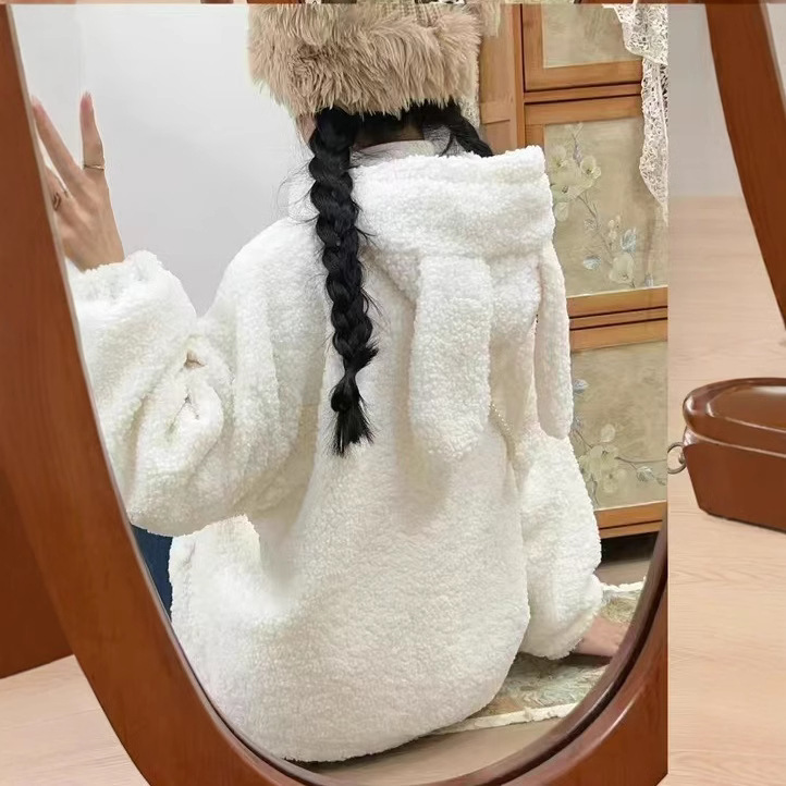(2개) 봉제 코트 새로운 귀여운 후드 디자인 감각