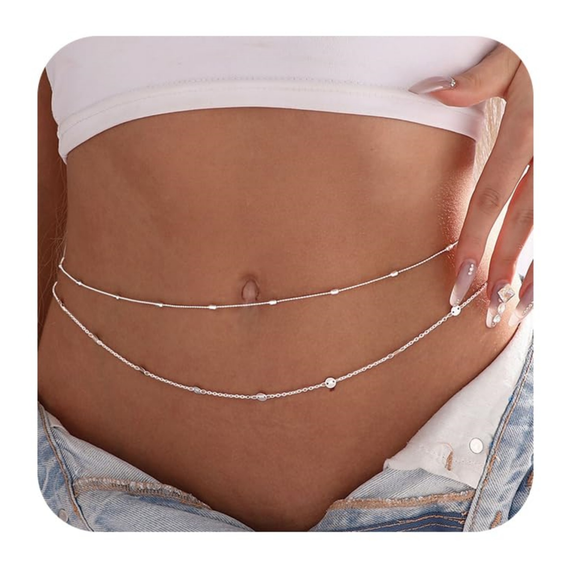 Sexy Körperkette Mit Diamantglanz Für Den Sommer Am Strand_voghion.com