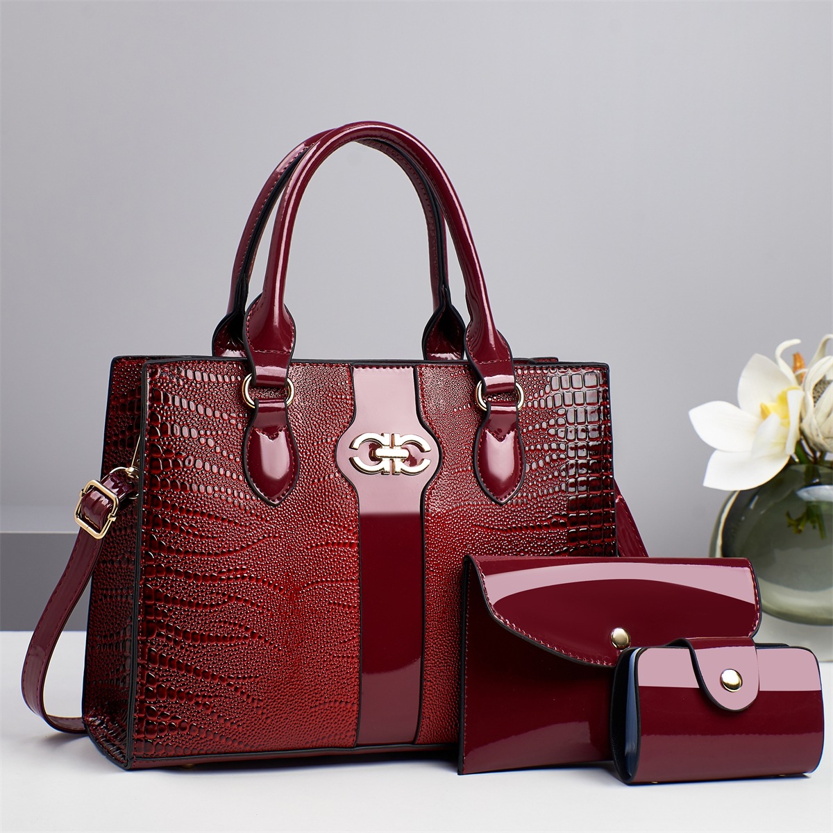 Bolso tote retro de lujo ligero bolso femenino 2025 primavera todo fósforo de gran capacidad bolso de hombro para niño y madre