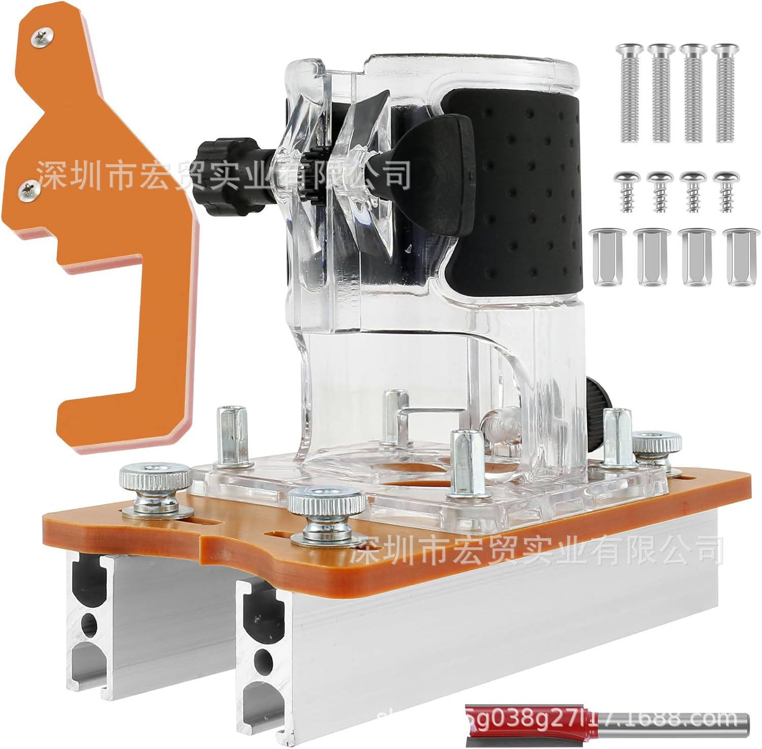 Sujetador invisible 2 en 1, estante ranurado, máquina recortadora de mano, máquina de grabado, localizador ranurado, molde para carpintería de gabinete