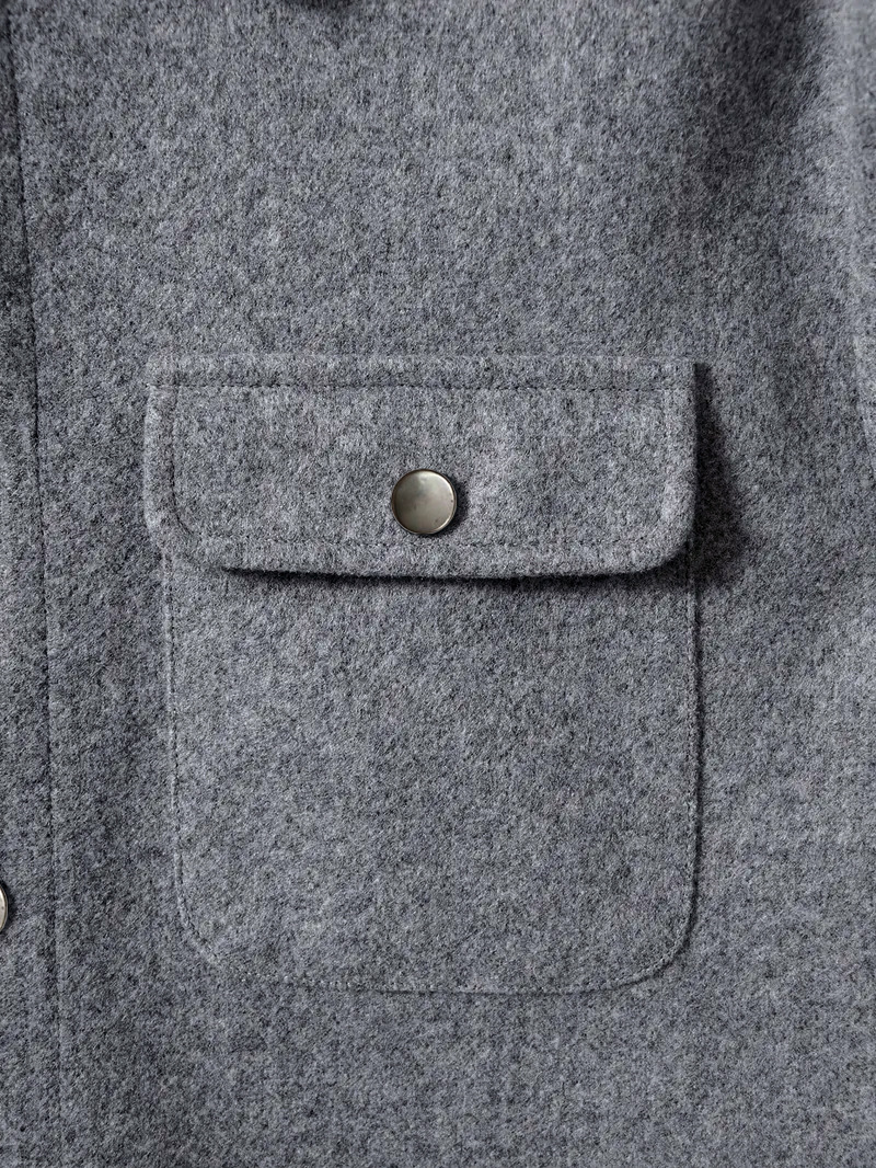 Denim Jacket Men Loose Fit Turn Down Collar Casual Outerwear_voghion.com