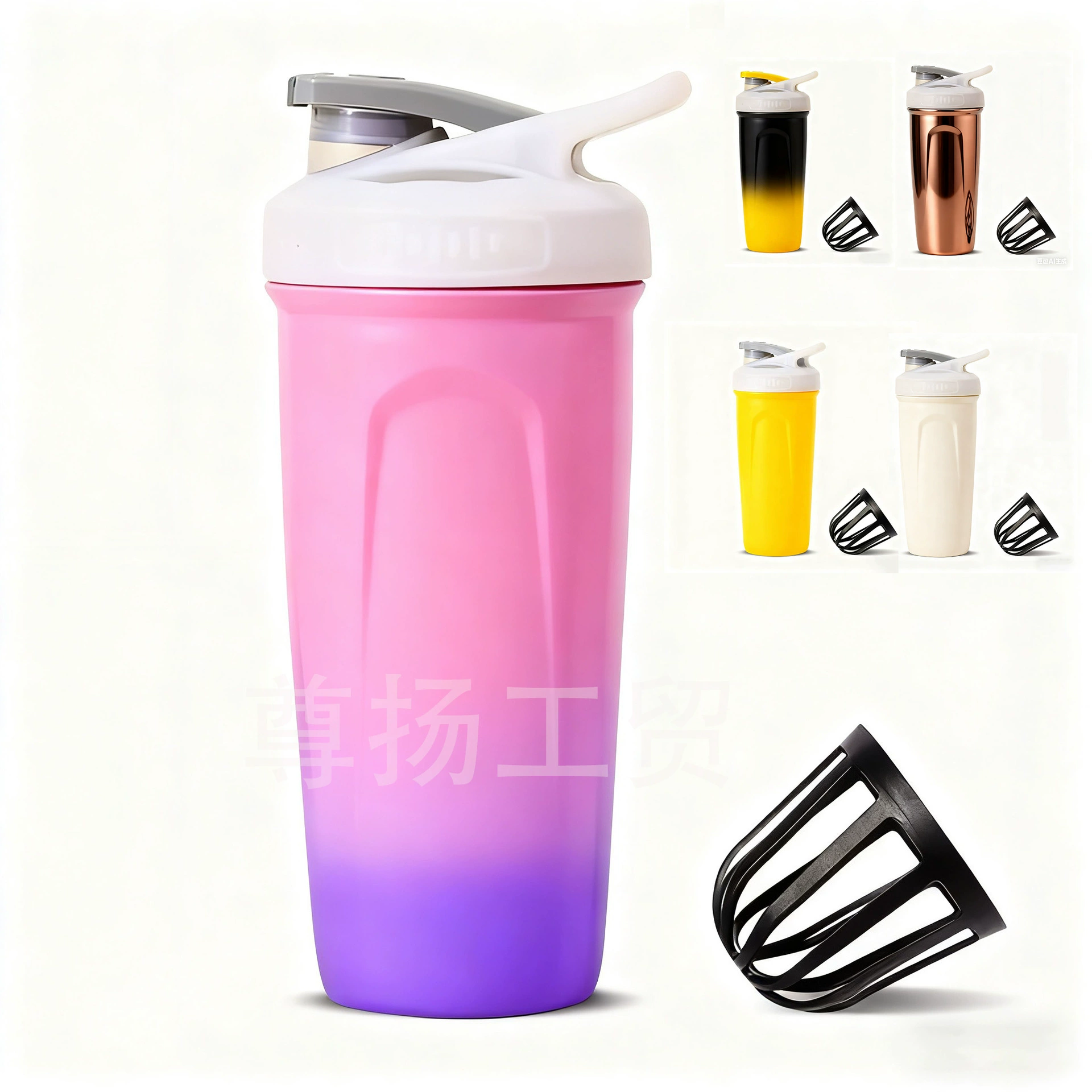 Новая кружка для смешивания протеинового порошка 2025 года, многофункциональная спортивная кружка для смузи, однослойный удобный шейкер с ручкой