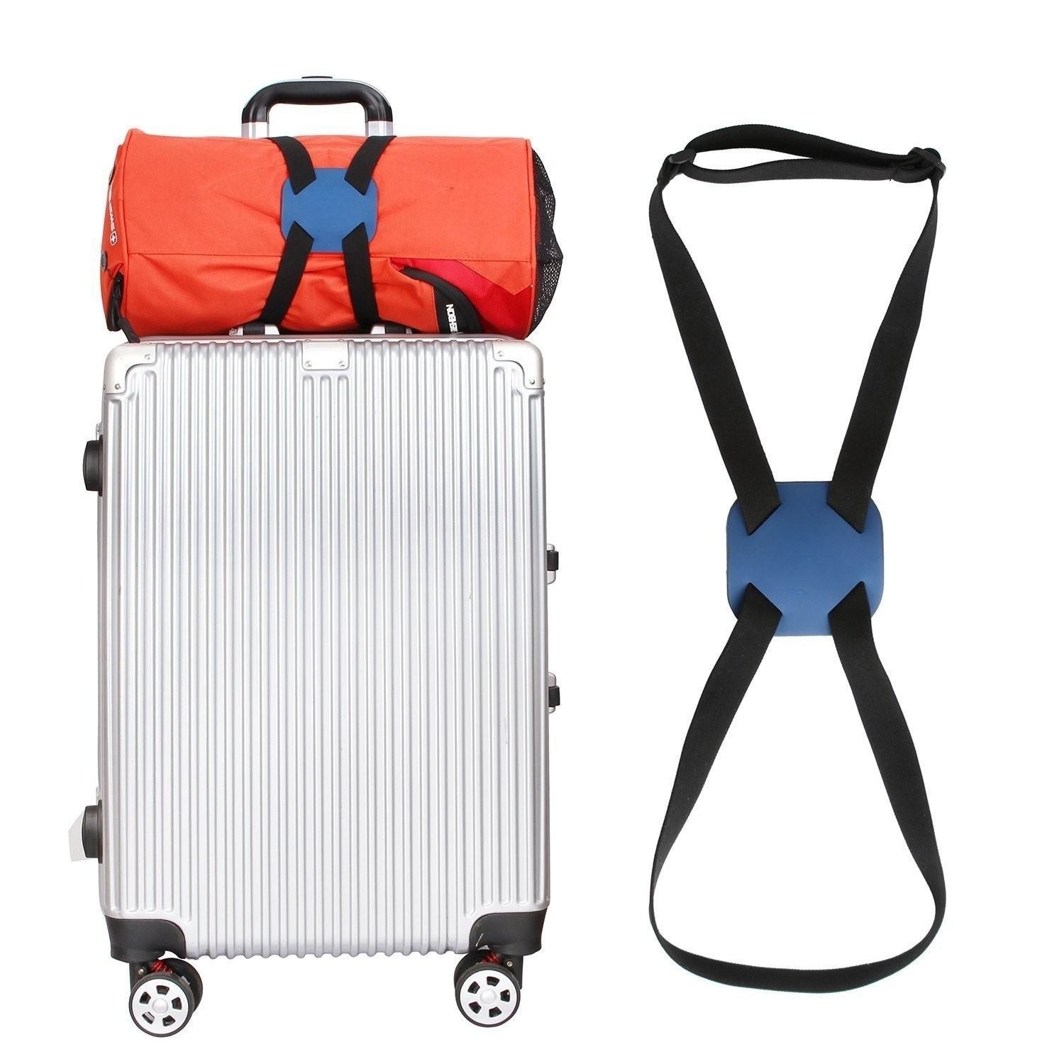 Suitcase binding belt cross safety fixing packing belt multifunctional luggage trolley case tie buckle elastic rope