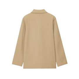 外贸2025秋季新款女装欧美风收腰廓形西装外套