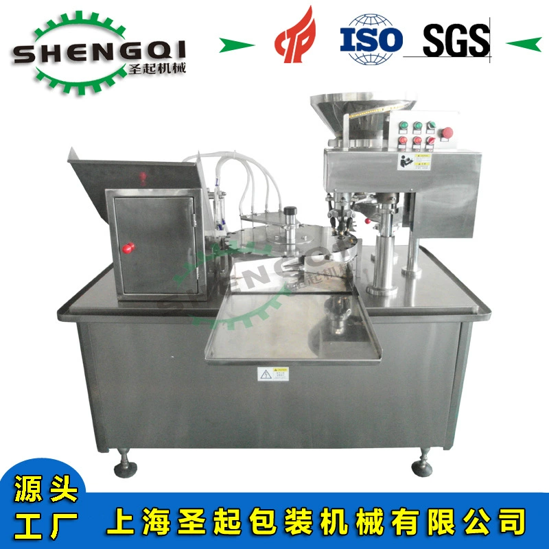 Шанхайская полностью автоматическая машина для розлива 10 мл активного пробиотического перорального сиропа и глазных капель Shengqi