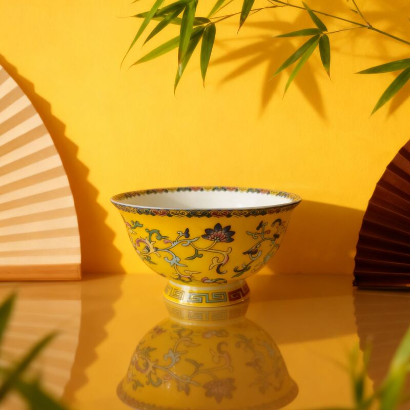 Enamel Colored Bowl, Bone China Rice Bowl, Noodle Bowl, Small Bowl, Tall Bowl, Ceramic Soup Bowl, Chinese Style Gift Bowl