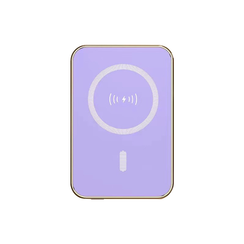 Caja de carga magnética al aire libre portátil fuente de alimentación móvil inalámbrica compacta de carga rápida bidireccional lámpara LED