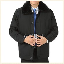 中老年冬装棉服外套毛领棉衣男装加厚上衣服地摊跑量加绒毛领棉袄