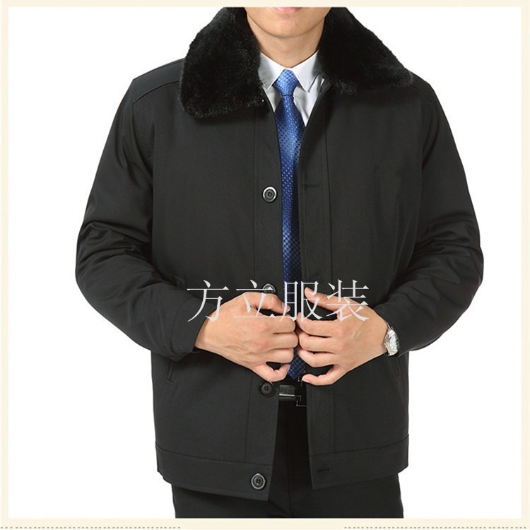 中老年冬装棉服外套毛领棉衣男装加厚上衣服地摊跑量加绒毛领棉袄