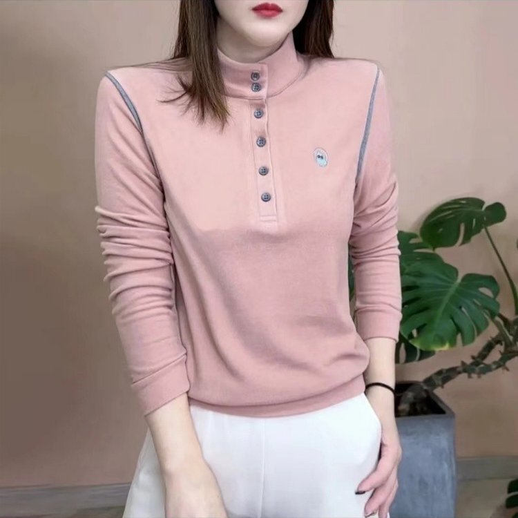 Live Style Elegant Western Style Small Shirt Who Wearing Good-looking Fashionable All-match Base Shirt Female Middle-aged and Elderly Mother's Dress Live Style Elegant Western Style Small Shirt Who Wearing Good-looking Fashionable All-match Base Shirt Female Middle-aged and Elderly Mother's Dress