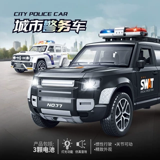 儿童惯性警车玩具灯光音乐越野车手动开门模型幼儿园礼品跨境直供