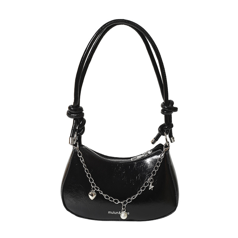 Bolsa de moda de media luna para mujeres 2024 bolso de hombro simple coreano de estilo nicho sensación de moda bolso de mujer casual