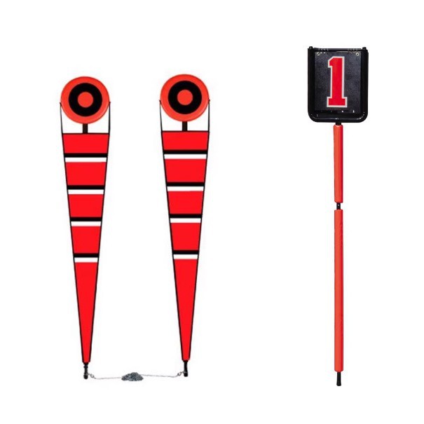 Code reader, numbering tag, lollipop, rugby game equipment, code reader, 10-yard tag, tape, chain, portable