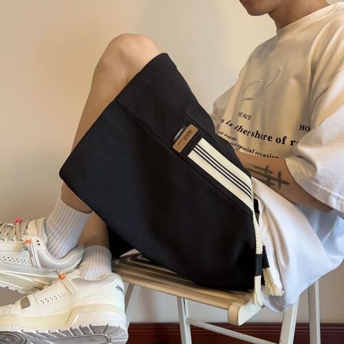 American-style woven stripe sports shorts: Summer trendy brand, stylish, loose-fit, wide-leg capri pants—perfect for casual, on-trend looks.