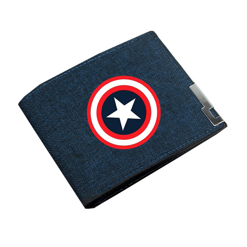 Anime Marvel héroe Marvel Comics estudiante monedero hombres y mujeres lienzo cartera corta