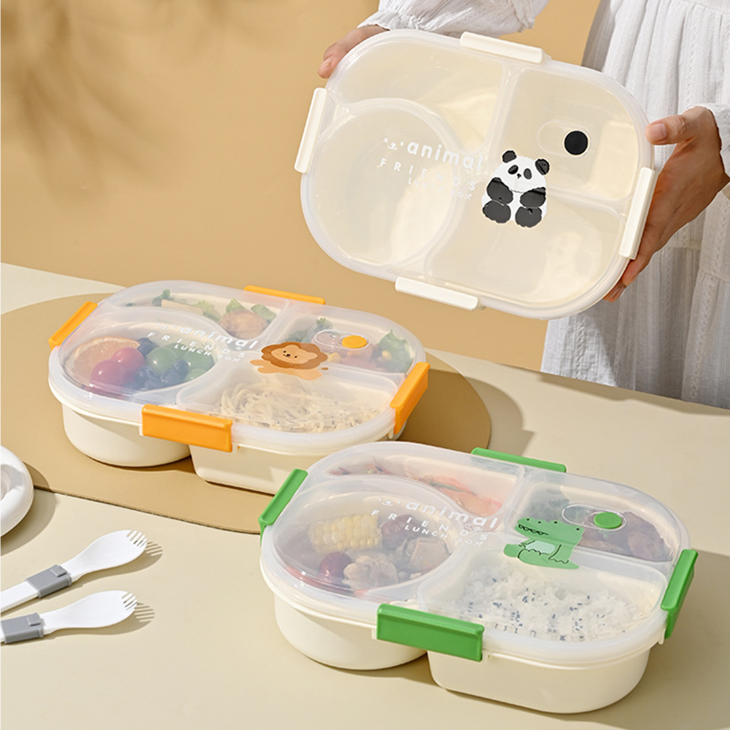 Lunch Box with Lid Portable Lunch Box for Office workers Sub-compartment Microwave Cute Lunch Box Large Capacity Food Grade Lunch Box