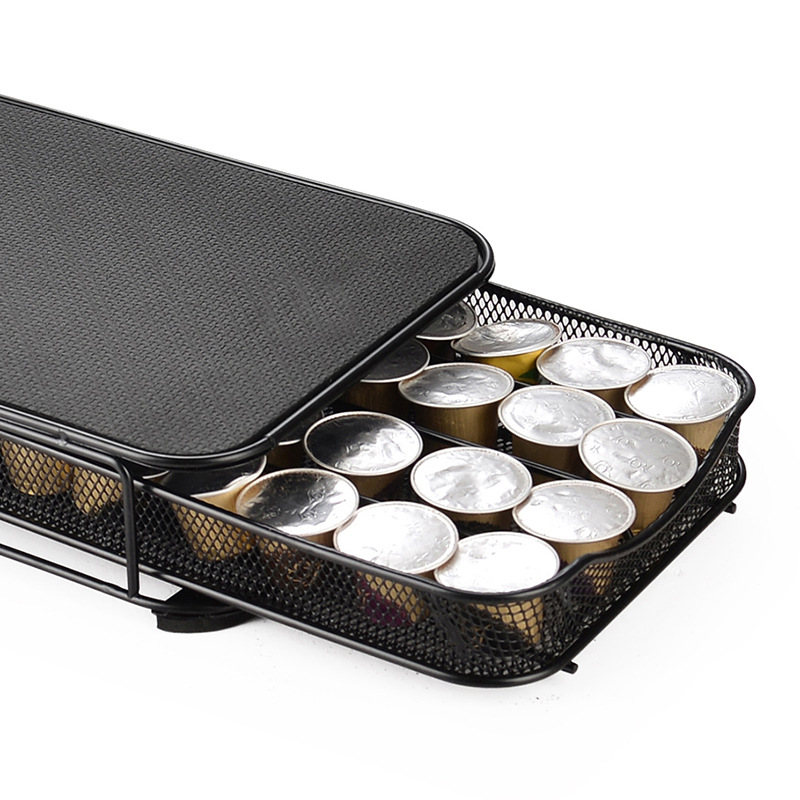 OASISWJ Nestlé nespresso coffee capsule storage box drawer pull-out shock-absorbing anti-slip model to store 40 capsules
