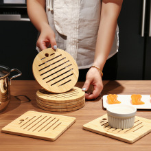 木质杯垫创意木制日式茶道茶杯托竹木隔热垫木垫咖啡杯垫批发