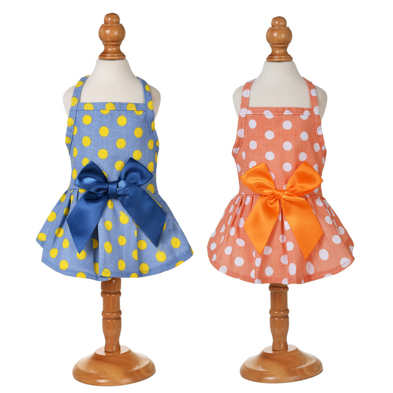 Lighthearted Pet Clothes Spring and Summer Collection Polka Dot Fringe Skirt Dog Clothing Pet Clothing and Accessories Wholesale