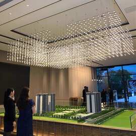 满天星光立方吊灯售楼部沙盘酒店大堂宴会厅餐饮吊灯工程定制灯具