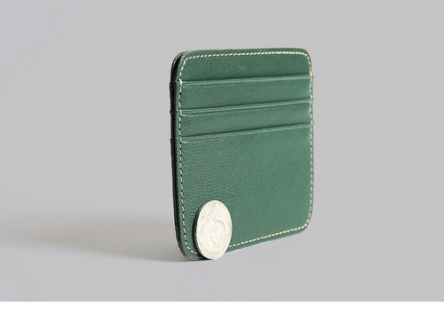 Card holder women's ultra-thin wallet genuine leather mini multi-card slot sheepskin credit card holder small card holder simple women's men's