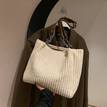 休闲时尚托特女包年新款潮流简约毛绒包单肩腋下通勤包批发包邮