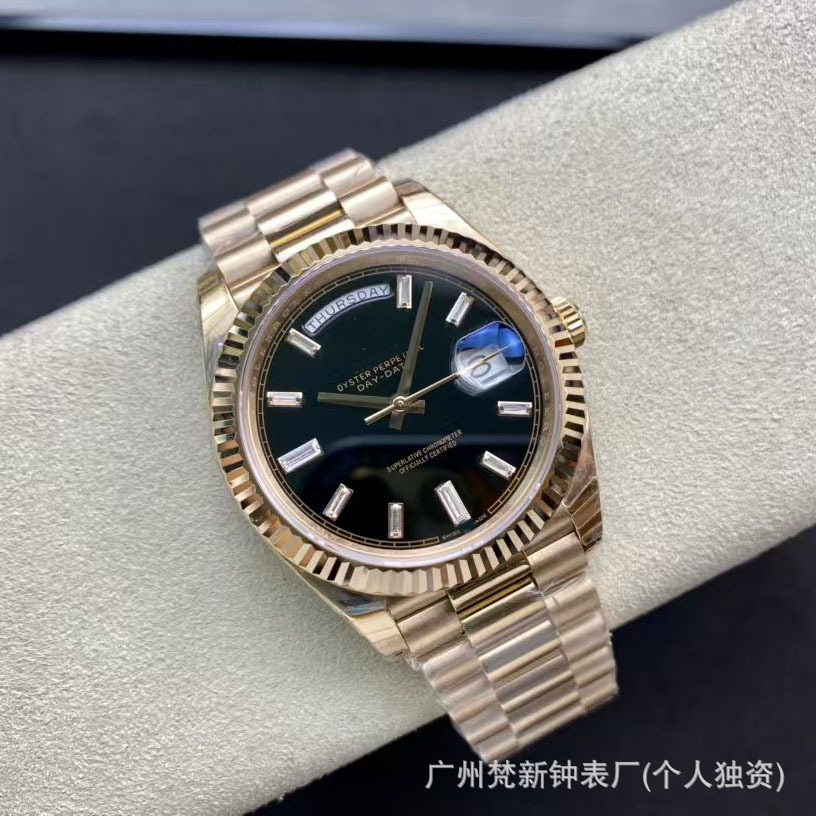 Laojia Weekly Log Mechanical Watch Fully Automatic Waterproof Dual Calendar Black Rock Candy Men's Mechanical Watch Factory Wholesale